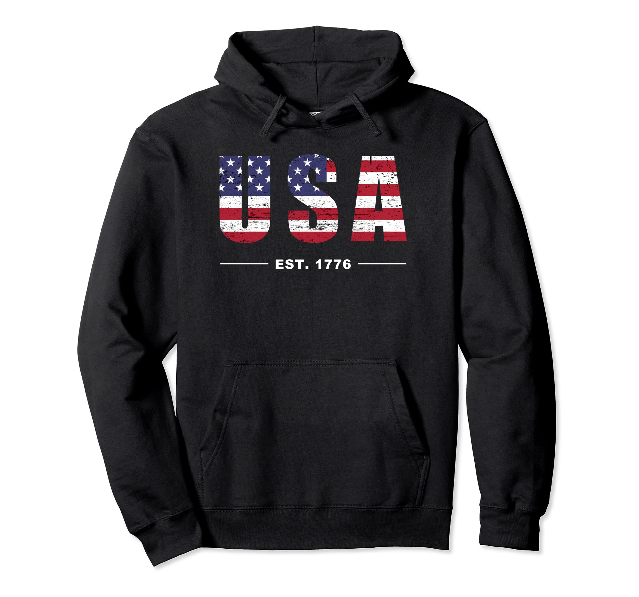 4Th July 1776 Patriotic Usa Flag Hoodie - Graphic Print Men Women - T-Shirt, Sweatshirt, Hoodie