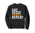 Eat Sleep Skate Repeat Roller Sweatshirt - Custom Art Print for Adults - T-Shirt, Sweatshirt, Hoodie