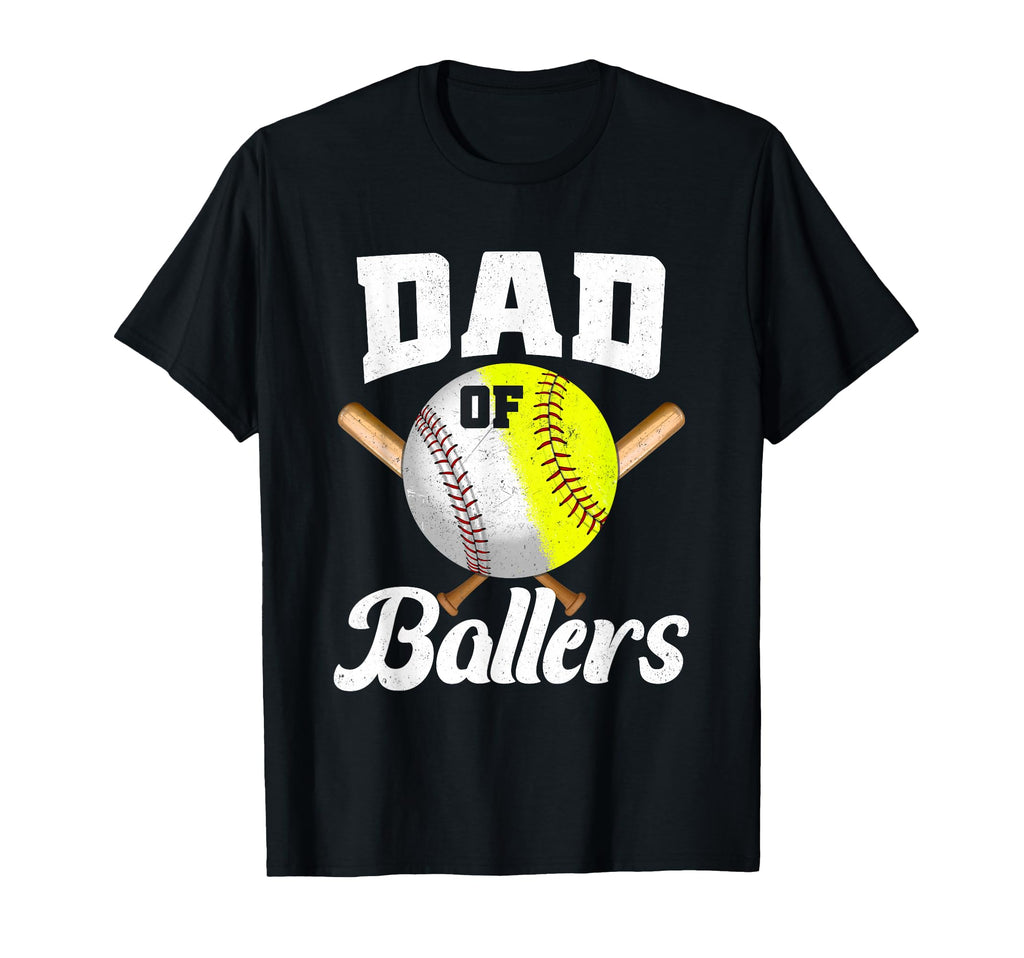 Dad Ballers Baseball Softball Fathers T-Shirt - Graphic Print for Adults - T-Shirt, Sweatshirt, Hoodie