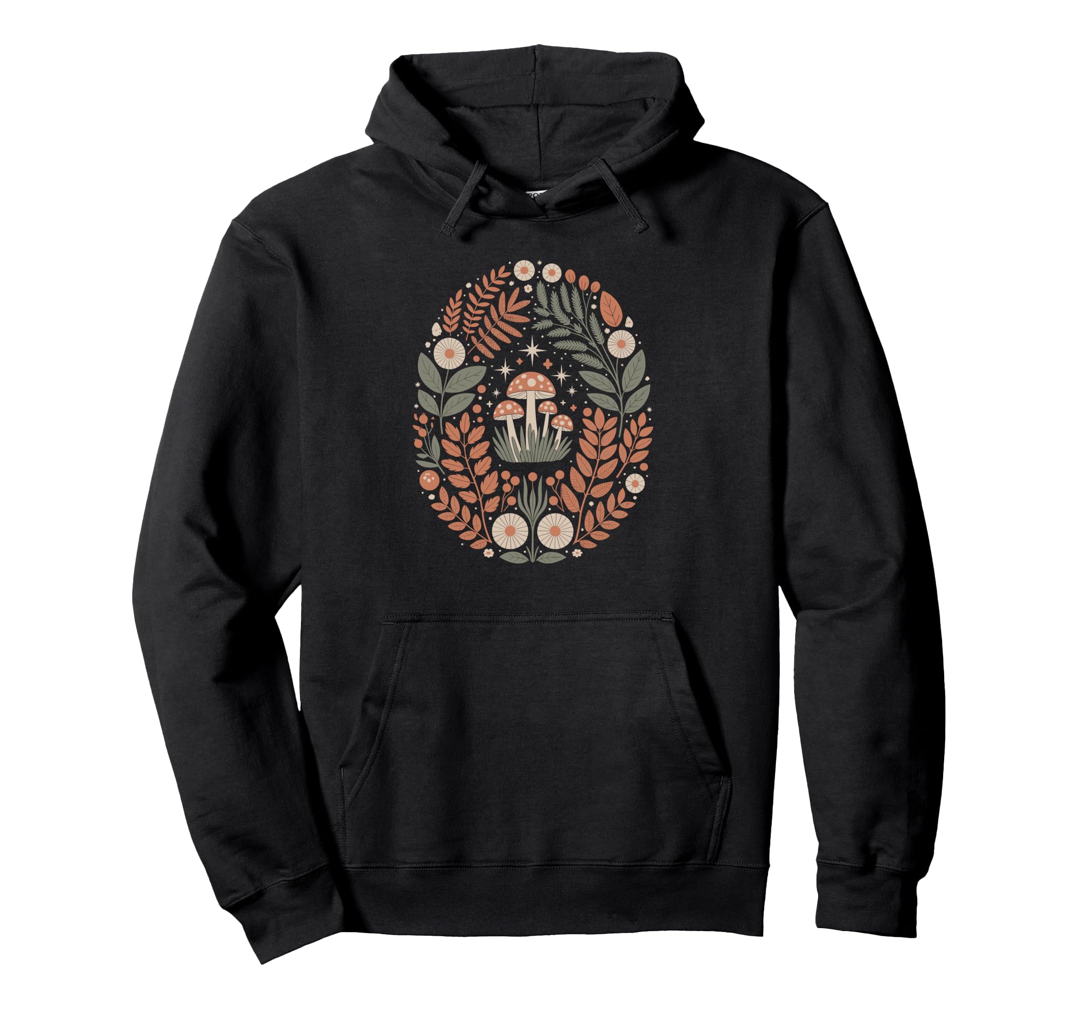 70S Mushroom Hippie Boho Aesthetic Hoodie - Novelty Apparel Unisex - T-Shirt, Sweatshirt, Hoodie