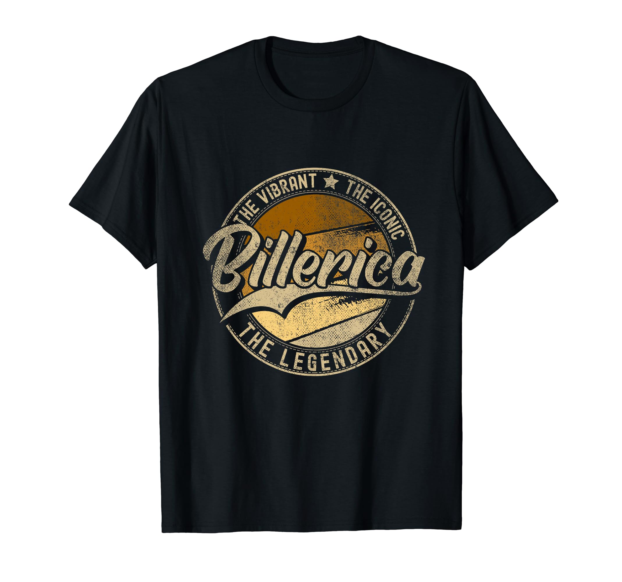 Billerica Ma Massachusetts Distressed T-Shirt - Custom Art Print Unisex - T-Shirt, Sweatshirt, Hoodie
