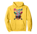 Baseball Dad Game Day Vibes Ice Cream Hoodie - Unique Graphic Men Women - T-Shirt, Sweatshirt, Hoodie