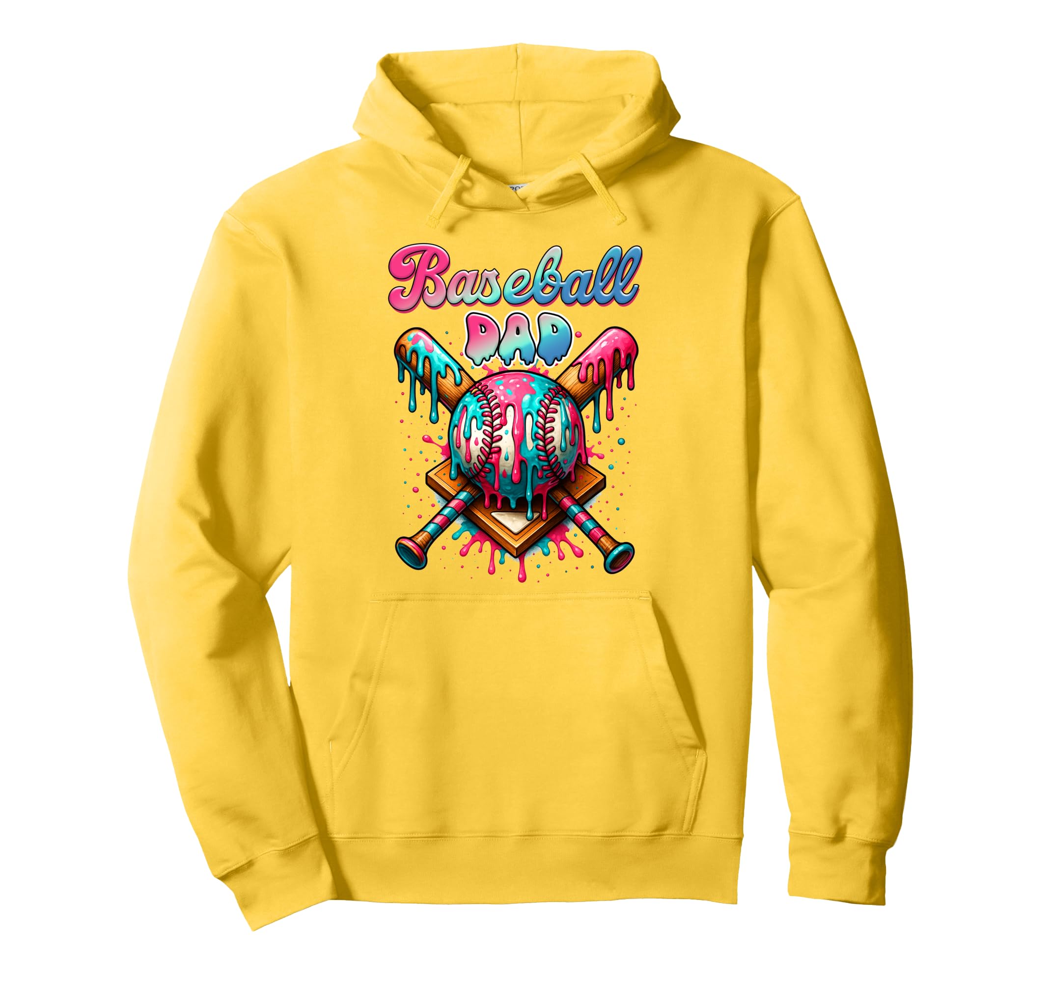 Baseball Dad Game Day Vibes Ice Cream Hoodie - Unique Graphic Men Women - T-Shirt, Sweatshirt, Hoodie