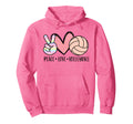 Peace Love Volleyball Pastel Teen Hoodie - Casual Everyday Wear for Adults - T-Shirt, Sweatshirt, Hoodie