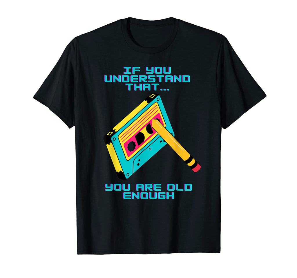 Cassette Tape Old School 80S Music T-Shirt - Novelty Apparel for Adults - T-Shirt, Sweatshirt, Hoodie