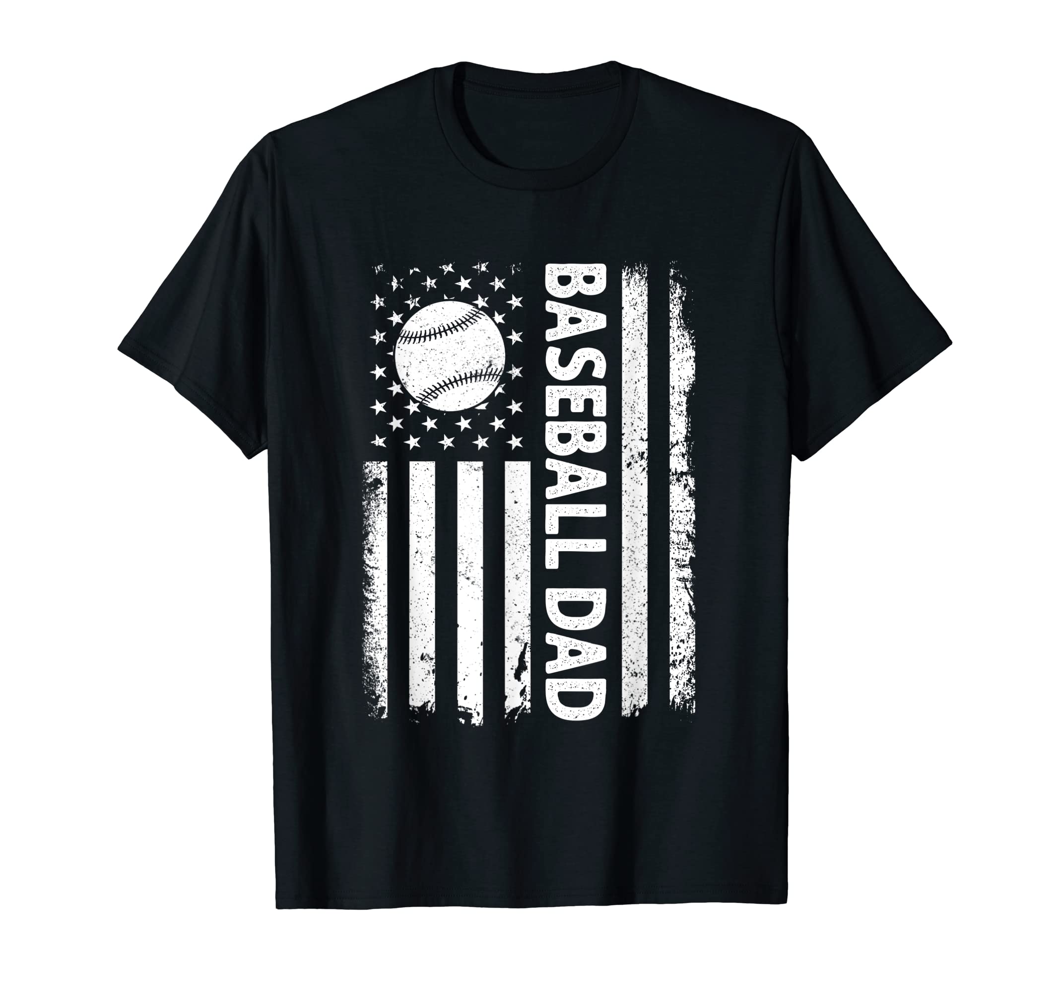 Baseball Dad Usa Flag Fathers Day T-Shirt - Fun Novelty Design Men Women - T-Shirt, Sweatshirt, Hoodie