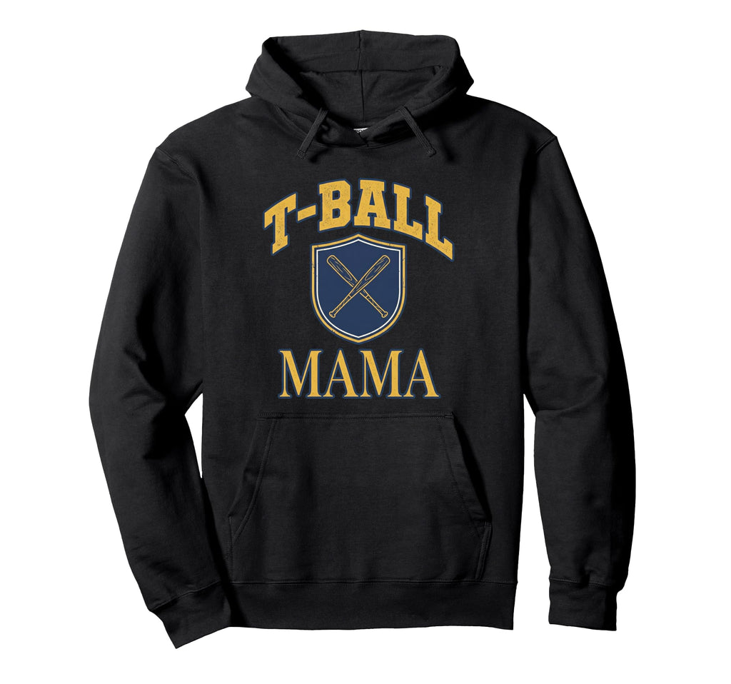 T Ball Mama Baseball Mom Shield Game Hoodie - Fun Novelty Design Unisex - T-Shirt, Sweatshirt, Hoodie