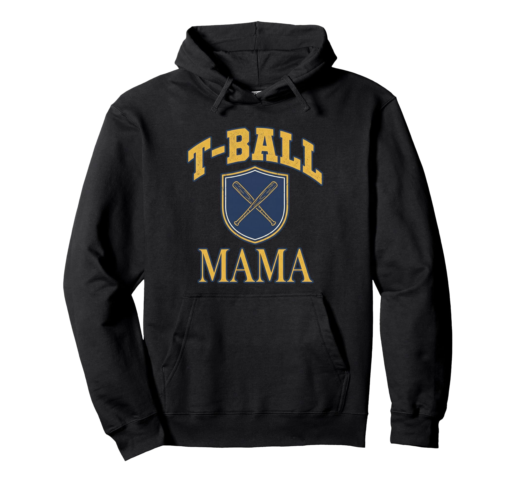 T Ball Mama Baseball Mom Shield Game Hoodie - Fun Novelty Design Unisex - T-Shirt, Sweatshirt, Hoodie