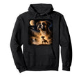 90S Boxer Dog Howling Moon Boxer Dog Mom Hoodie - Unique Graphic Men Women - T-Shirt, Sweatshirt, Hoodie