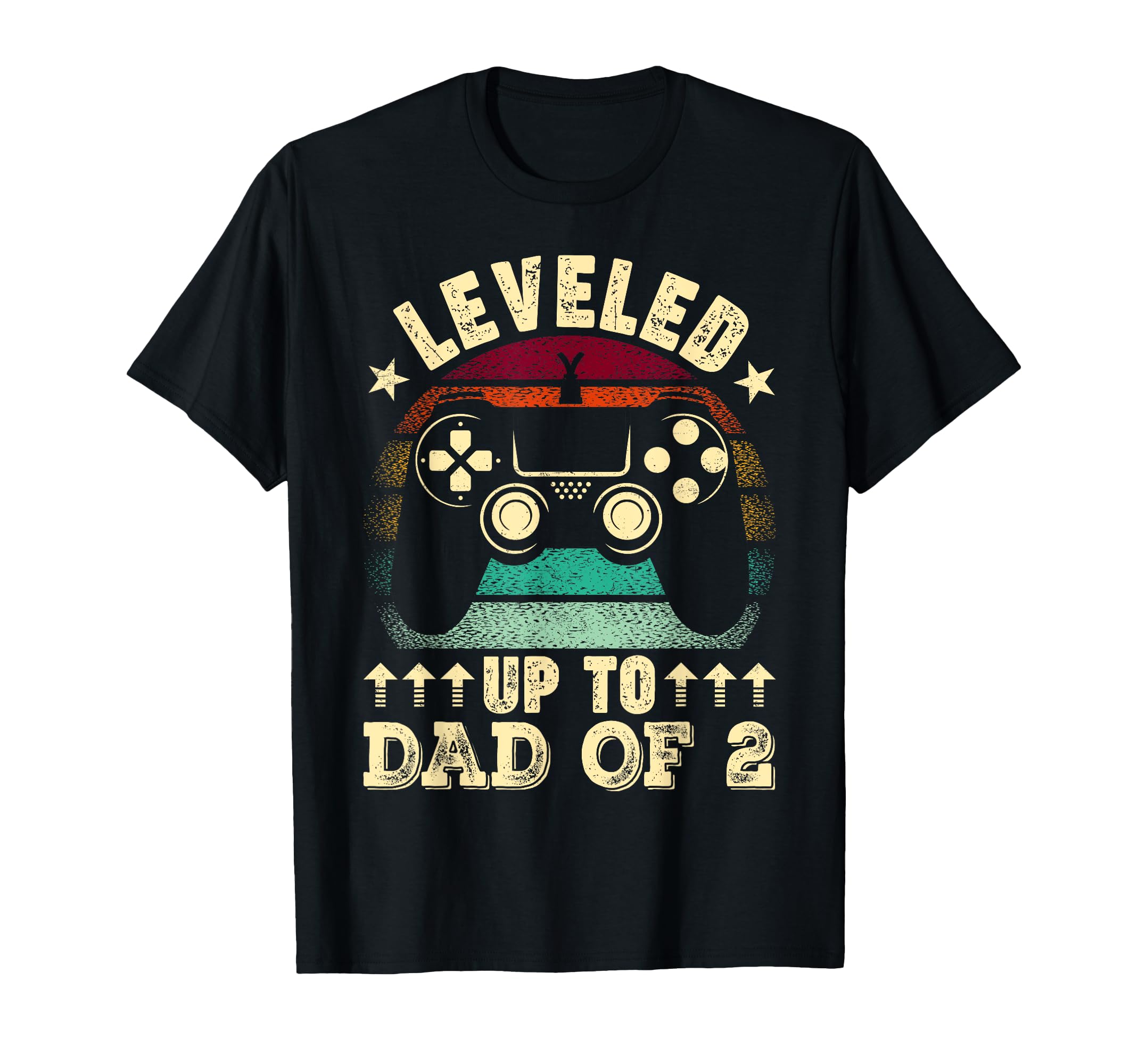 Leveled Up To Dad 2 Fathers Day New T-Shirt - Aesthetic Graphic Men Women - T-Shirt, Sweatshirt, Hoodie