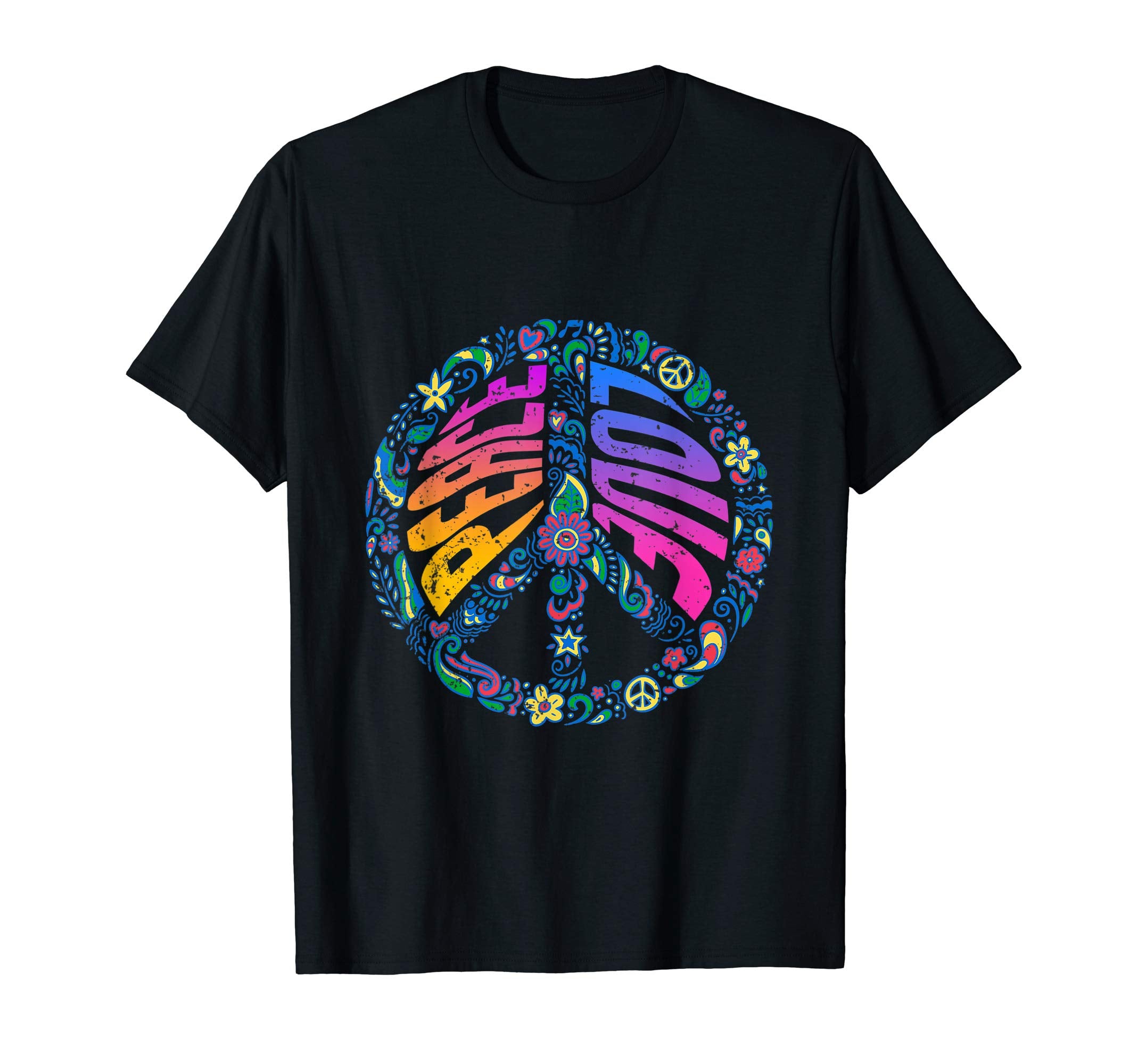 Hippie Peace Sign Gift Sweatshirt - Unique Graphic Men Women - T-Shirt, Sweatshirt, Hoodie