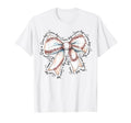 Game Day Baseball Bow Coquette Baseball T-Shirt - Aesthetic Graphic Unisex - T-Shirt, Sweatshirt, Hoodie