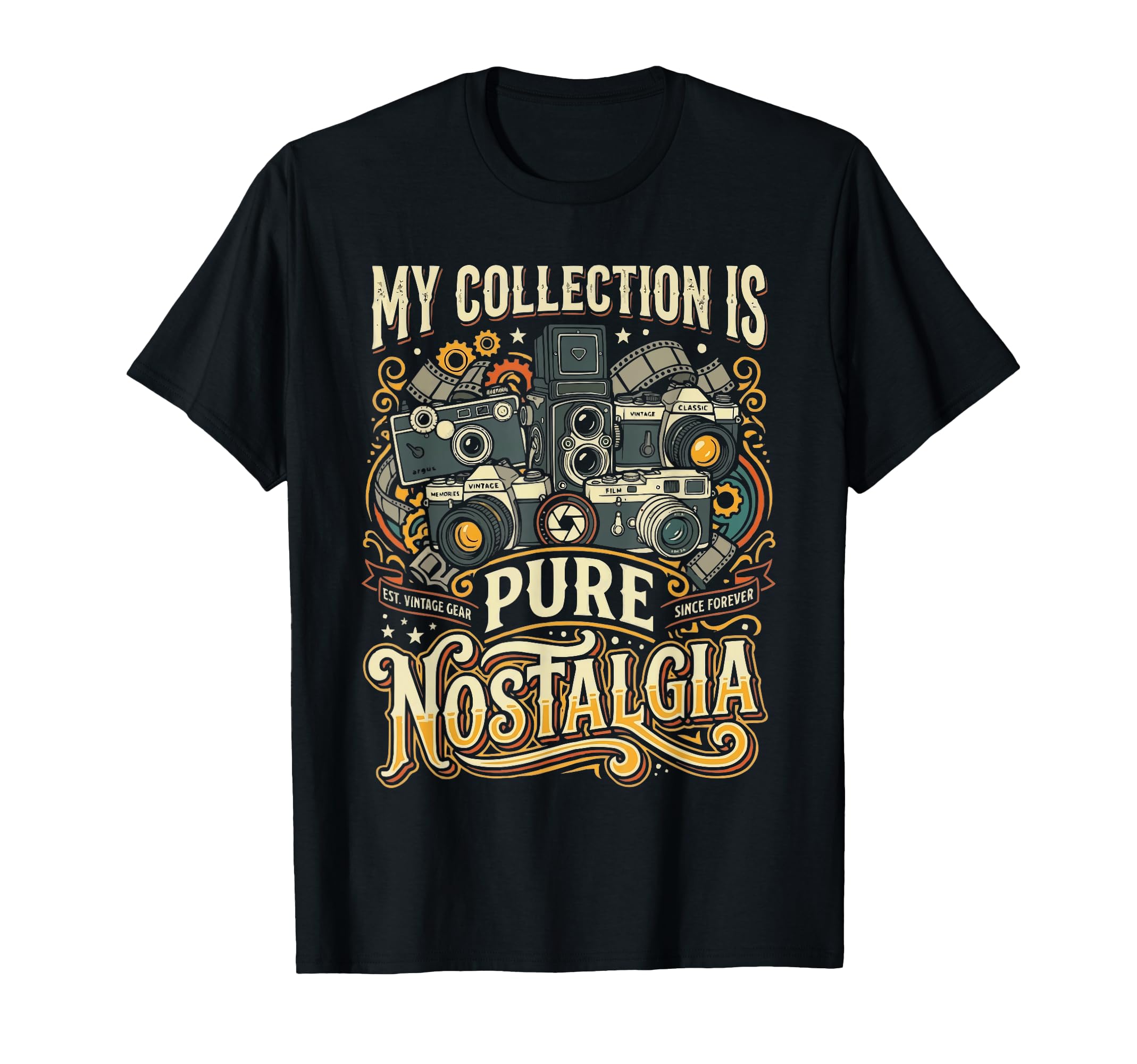 Camera Collector Photography T-Shirt - Custom Art Print for Adults - T-Shirt, Sweatshirt, Hoodie