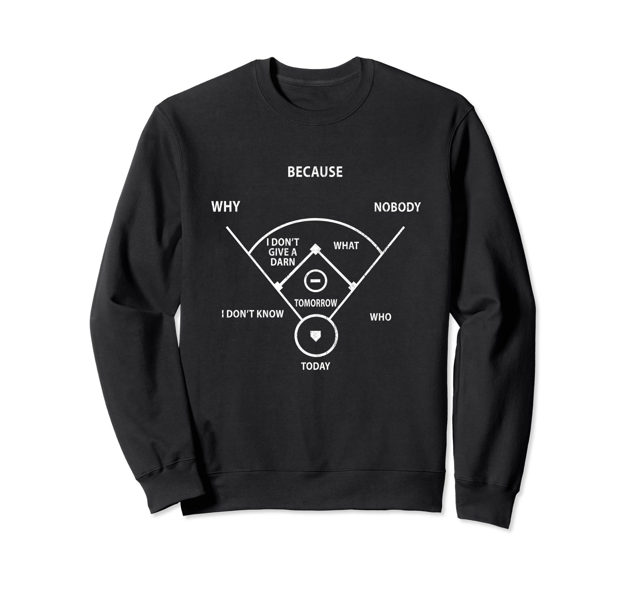 Whos First Baseball Position Joke Sweatshirt - Custom Art Print Men Women - T-Shirt, Sweatshirt, Hoodie