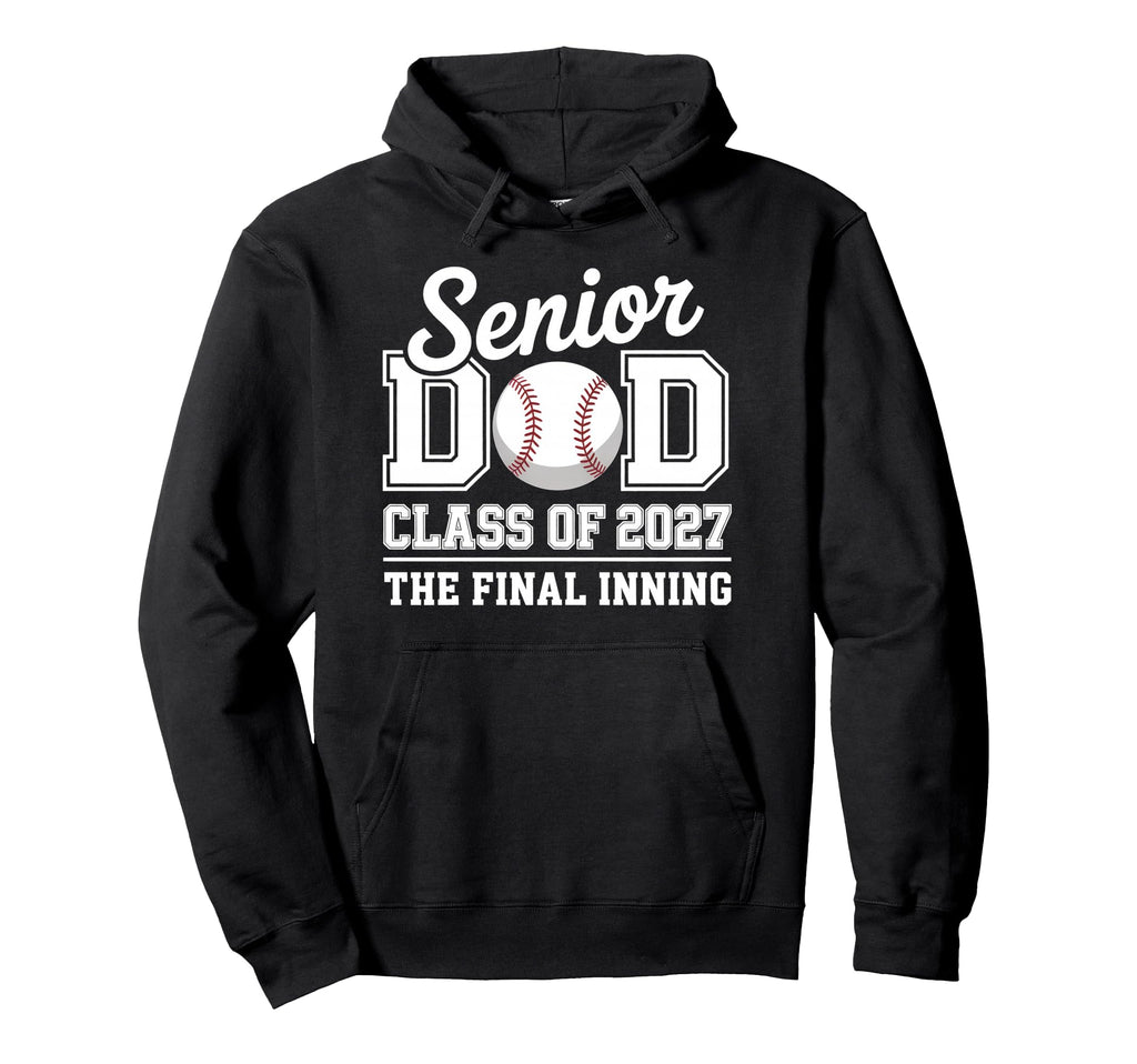 Class 2027 Baseball Dad Senior Hoodie - Graphic Print for Adults - T-Shirt, Sweatshirt, Hoodie