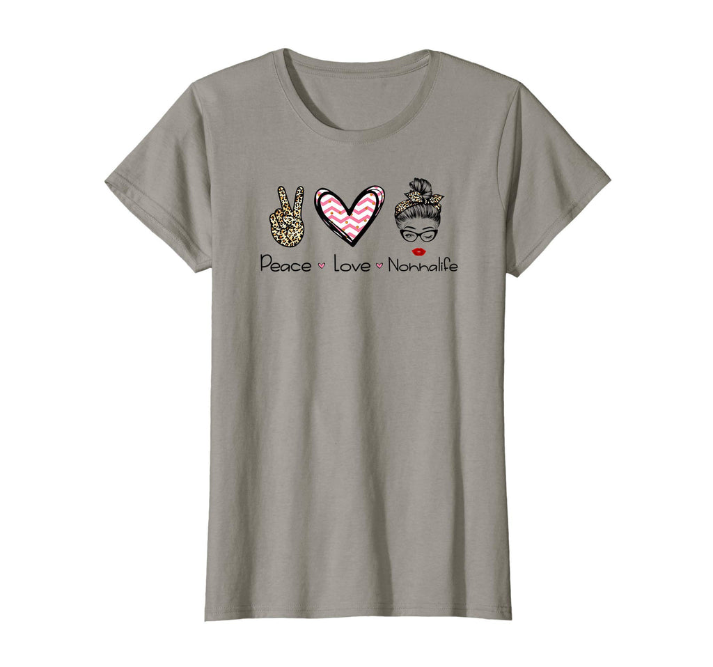 Womens Peace Love Nonnalife Leopard T-Shirt - Fun Novelty Design Unisex - T-Shirt, Sweatshirt, Hoodie