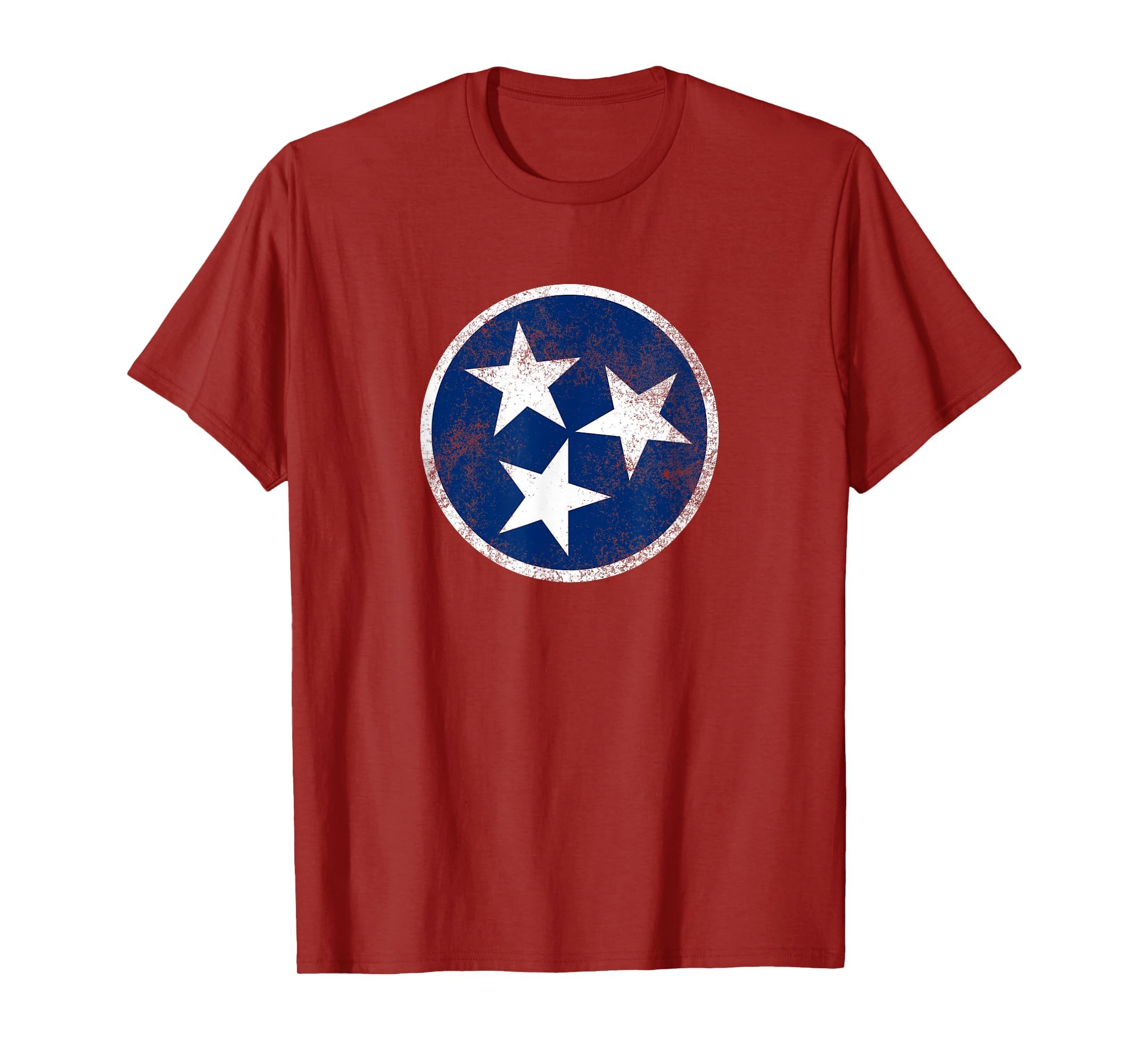 Tennessee Flag Tristar Logo Distressed T-Shirt - Unique Graphic Unisex - T-Shirt, Sweatshirt, Hoodie