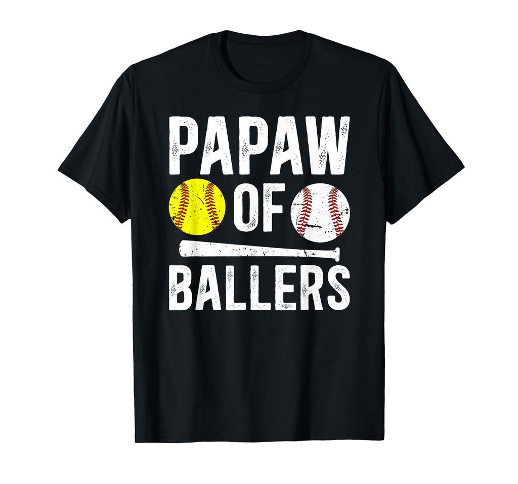 Papaw Ballers Proud Baseball Softball T-Shirt - Trendy Graphic for Adults - T-Shirt, Sweatshirt, Hoodie