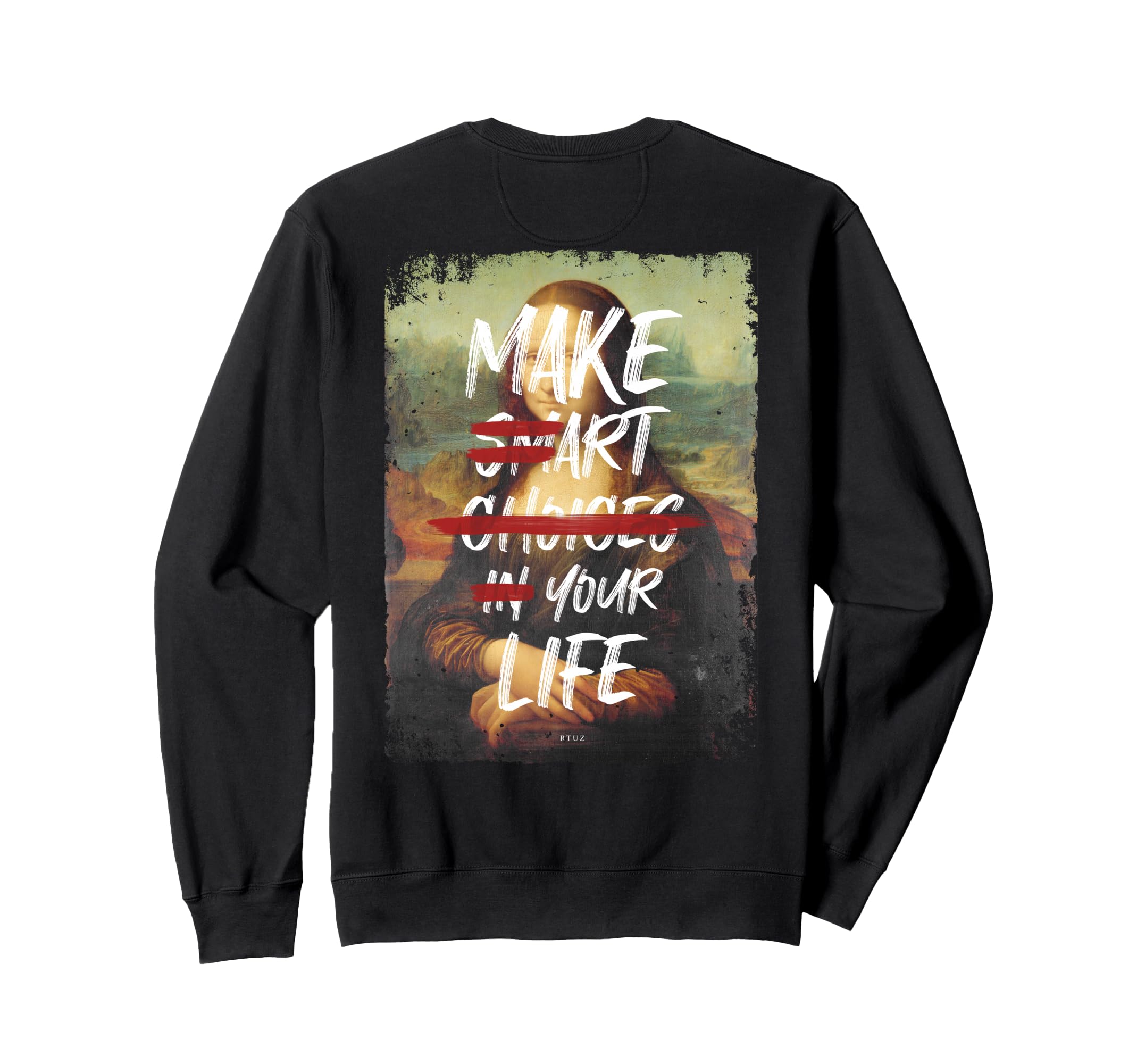 Mona Lisa Art Y2K Back Streetwear Sweatshirt - Custom Art Print for Adults - T-Shirt, Sweatshirt, Hoodie