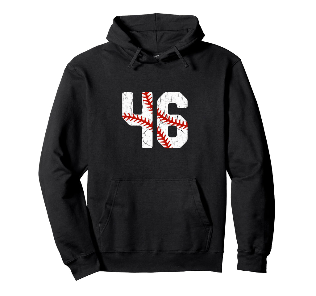 Baseball Player Jersey Number 46 46 Proud Hoodie - Novelty Apparel Unisex - T-Shirt, Sweatshirt, Hoodie