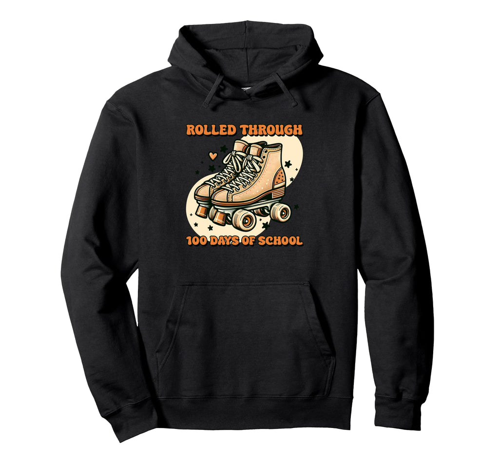 Rolled Through 100 Days School Roller Hoodie - Custom Art Print Men Women - T-Shirt, Sweatshirt, Hoodie