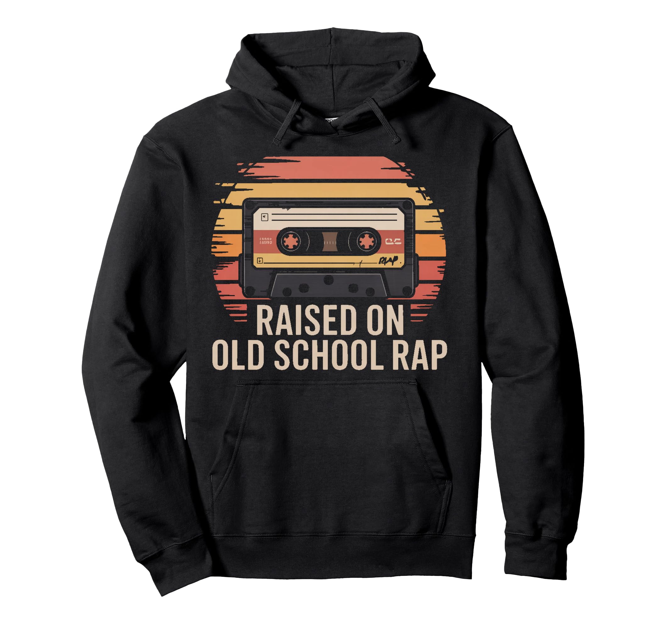 Raised Old School Rap Cassette Hip Hop Hoodie - Custom Art Print Unisex - T-Shirt, Sweatshirt, Hoodie