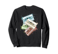 Watercolor Cassettes Analog Sweatshirt - Fun Novelty Design for Adults - T-Shirt, Sweatshirt, Hoodie
