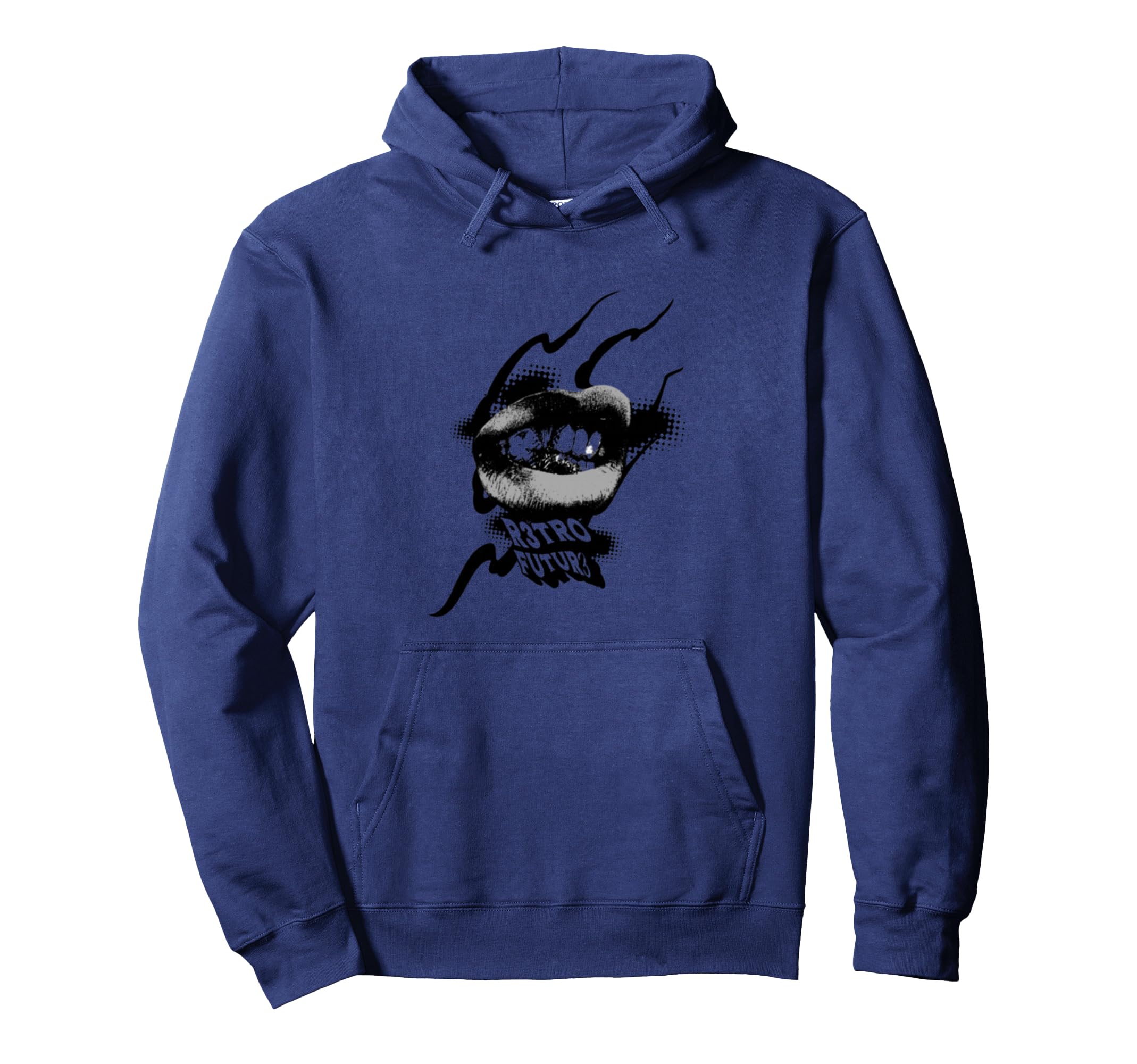 Future Y2K Grunge Aesthetic Mouth Hoodie - Custom Art Print Men Women - T-Shirt, Sweatshirt, Hoodie