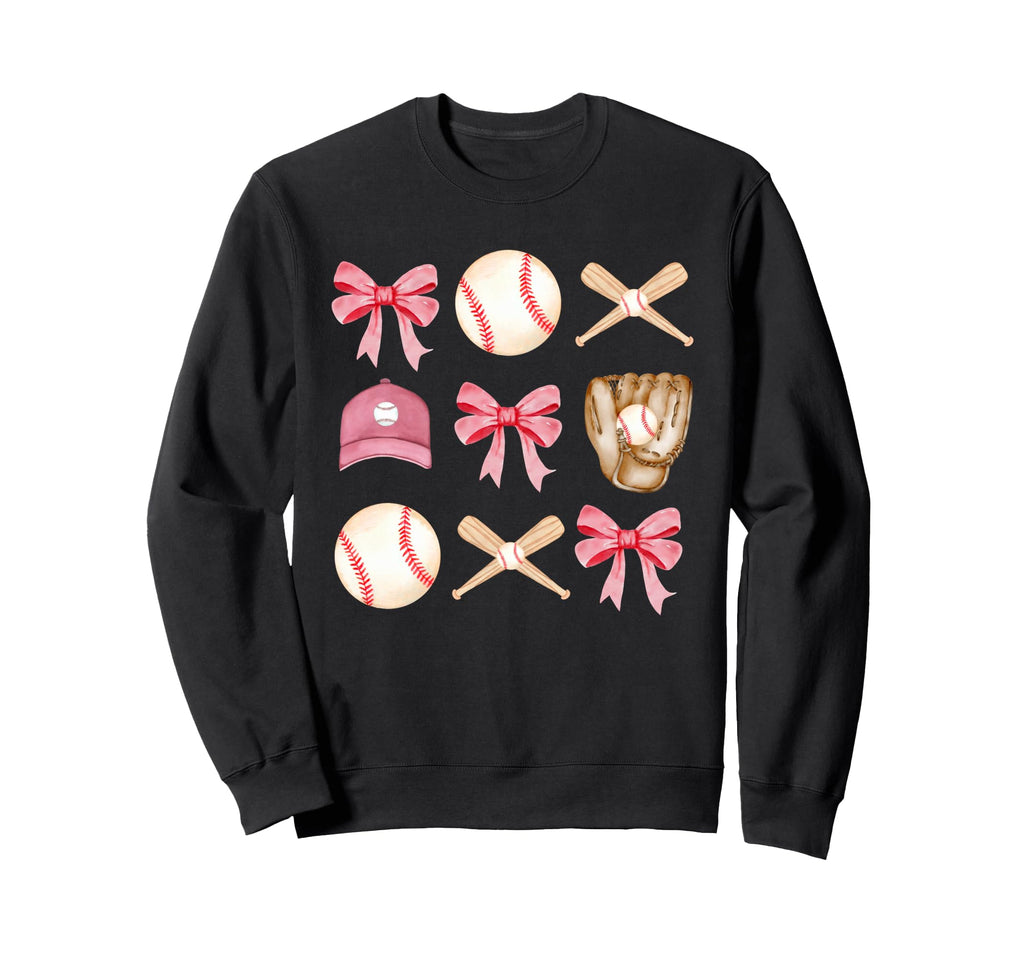 Baseball Mom Coquette Mothers Day Sweatshirt - Streetwear Style Unisex - T-Shirt, Sweatshirt, Hoodie