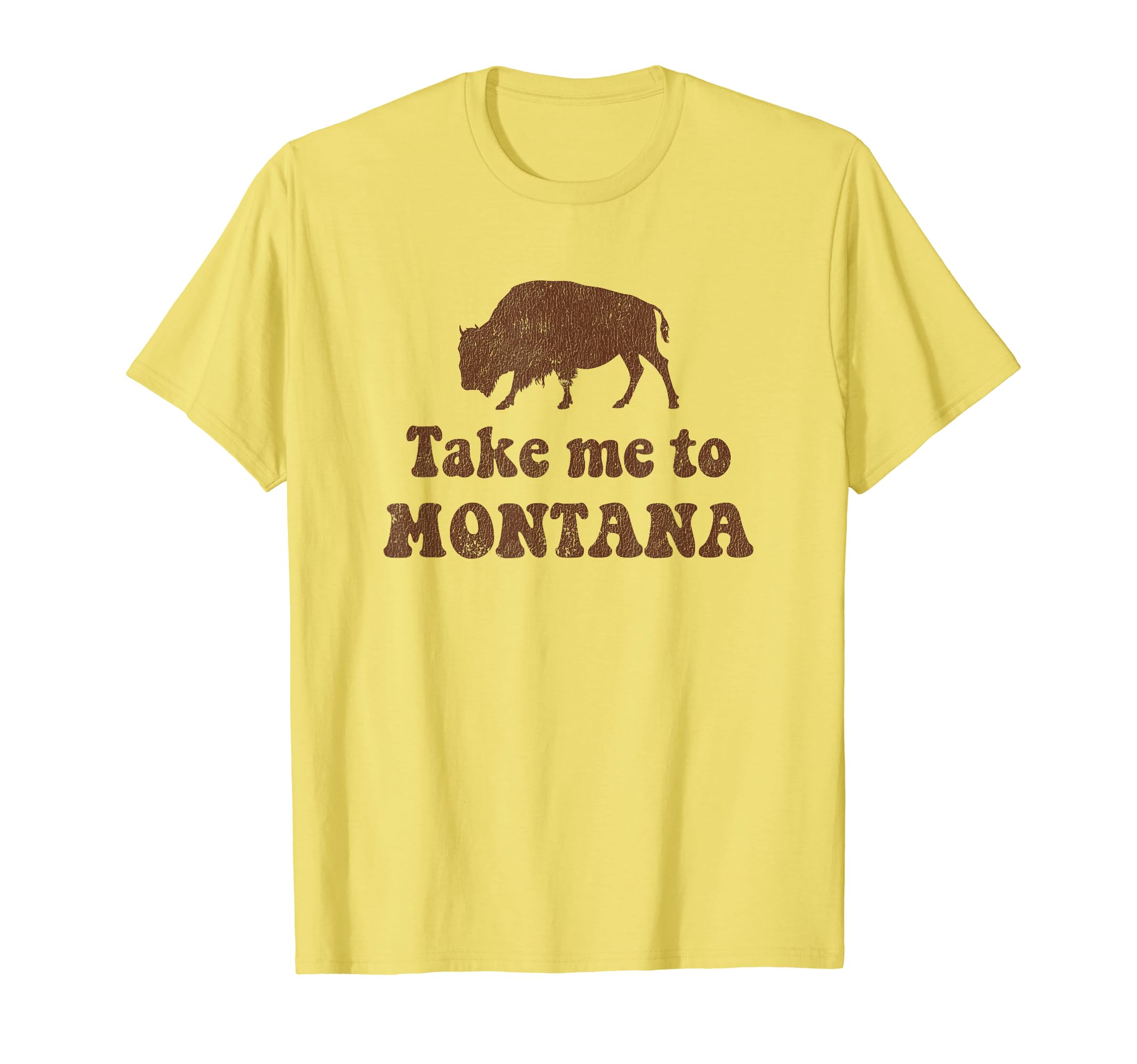 Montana Distressed Bison T-Shirt - Graphic Print for Adults - T-Shirt, Sweatshirt, Hoodie