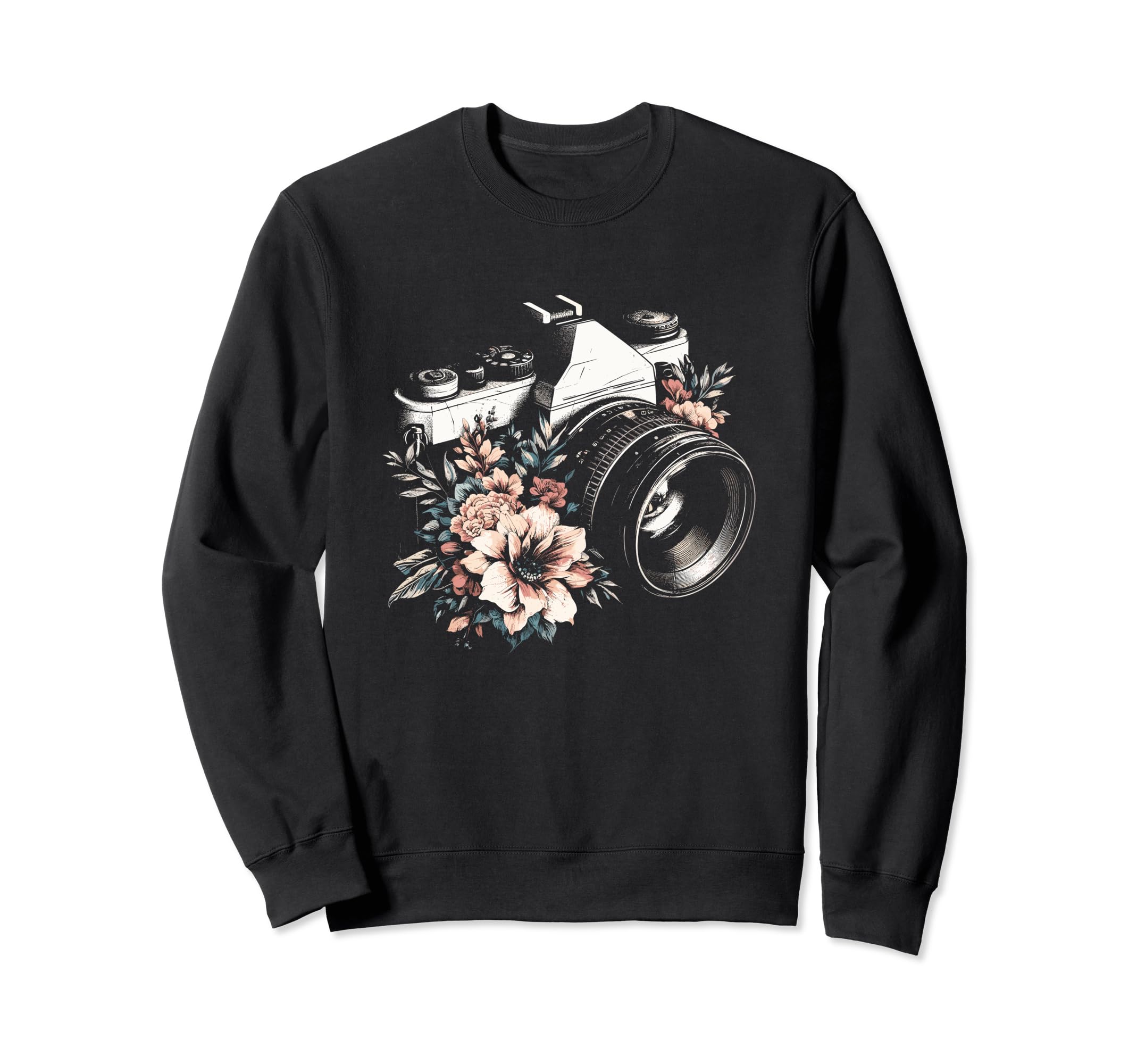 Floral Camera Photographer Passion Sweatshirt - Novelty Apparel Unisex - T-Shirt, Sweatshirt, Hoodie
