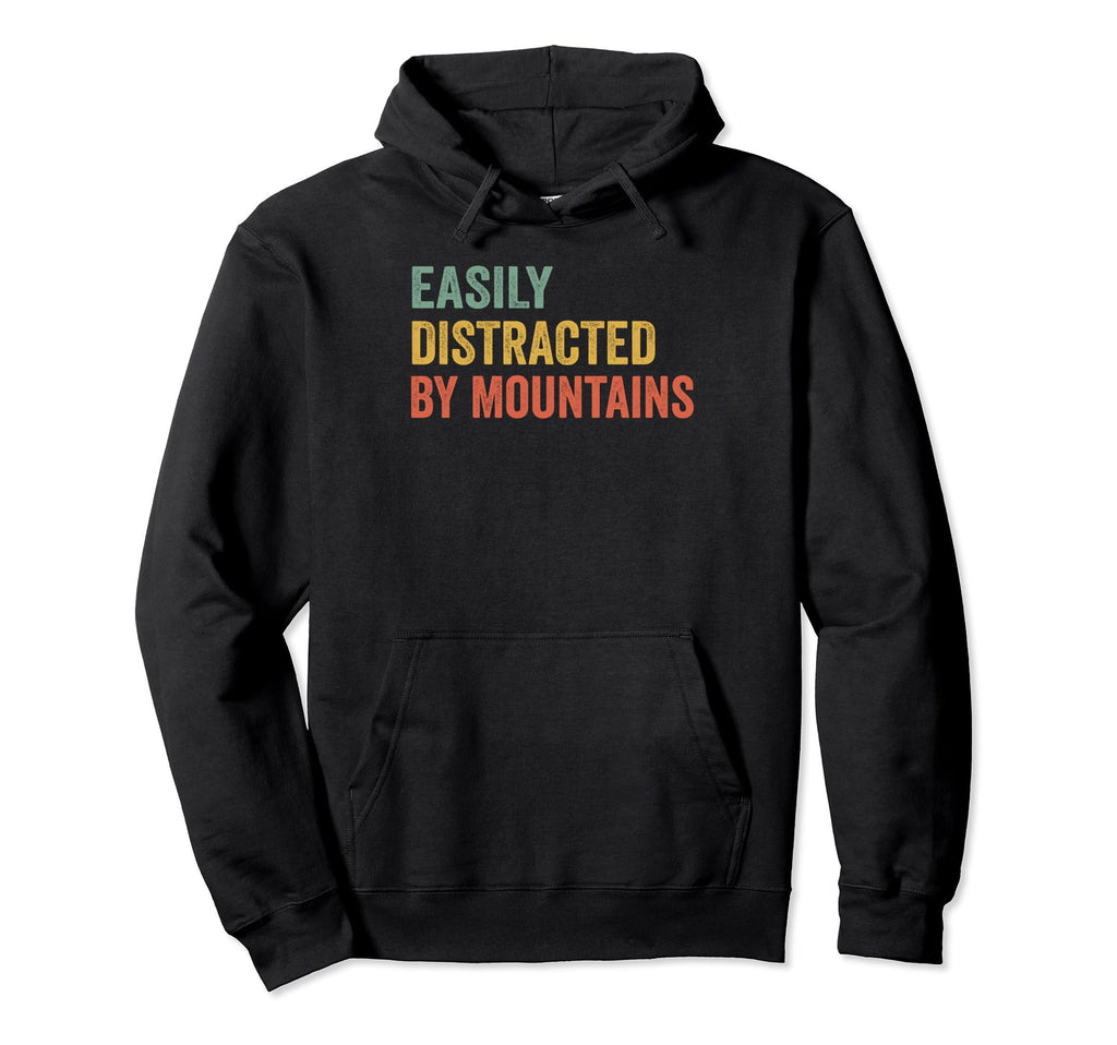 Easily Distracted Mountains Pilot Hoodie - Aesthetic Graphic Men Women - T-Shirt, Sweatshirt, Hoodie