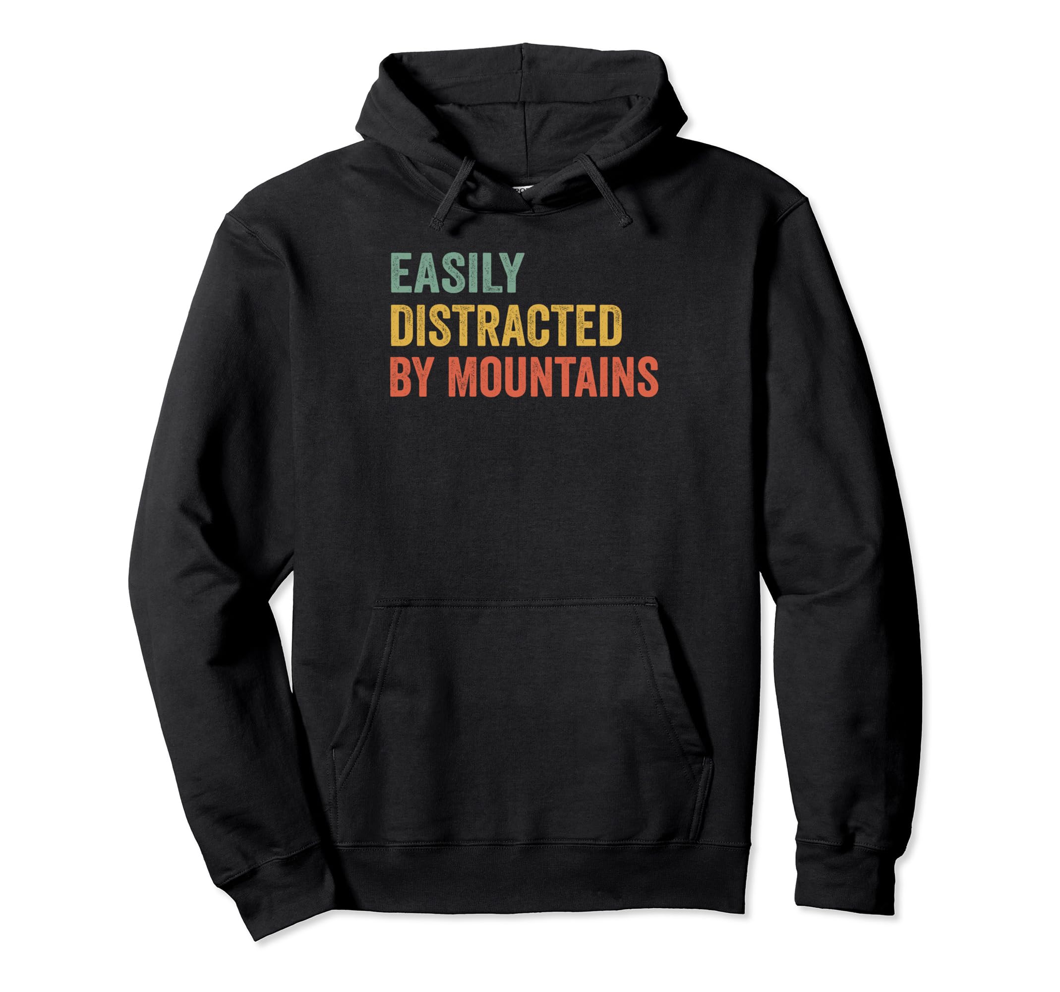 Easily Distracted Mountains Pilot Hoodie - Aesthetic Graphic Men Women - T-Shirt, Sweatshirt, Hoodie