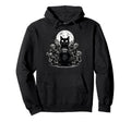 Halloween Cat Zombie Camera Spooky Horror Hoodie - Graphic Print Men Women - T-Shirt, Sweatshirt, Hoodie