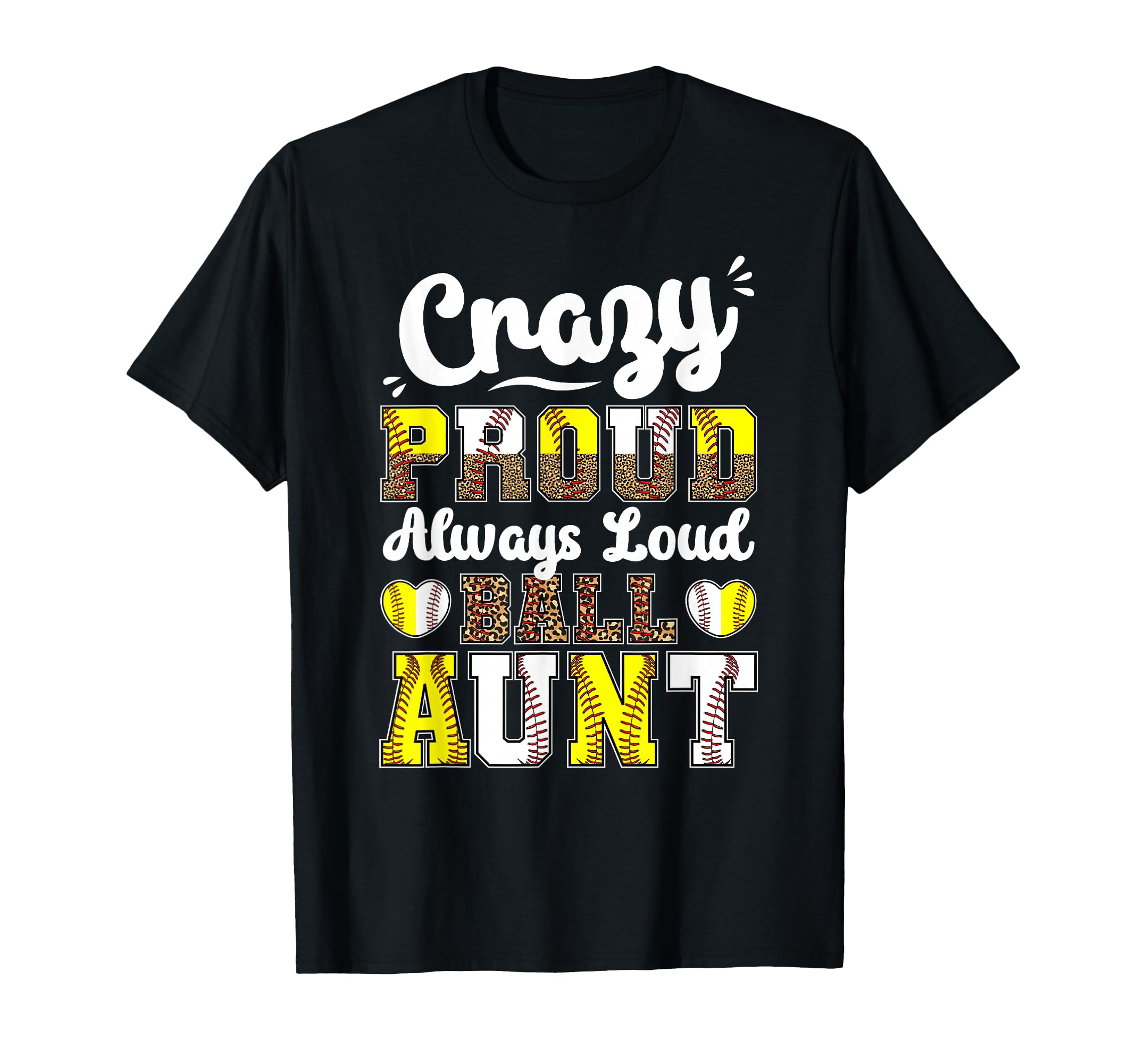 Loud Ball Auntie Softball Baseball T-Shirt - Minimalist Print for Adults - T-Shirt, Sweatshirt, Hoodie
