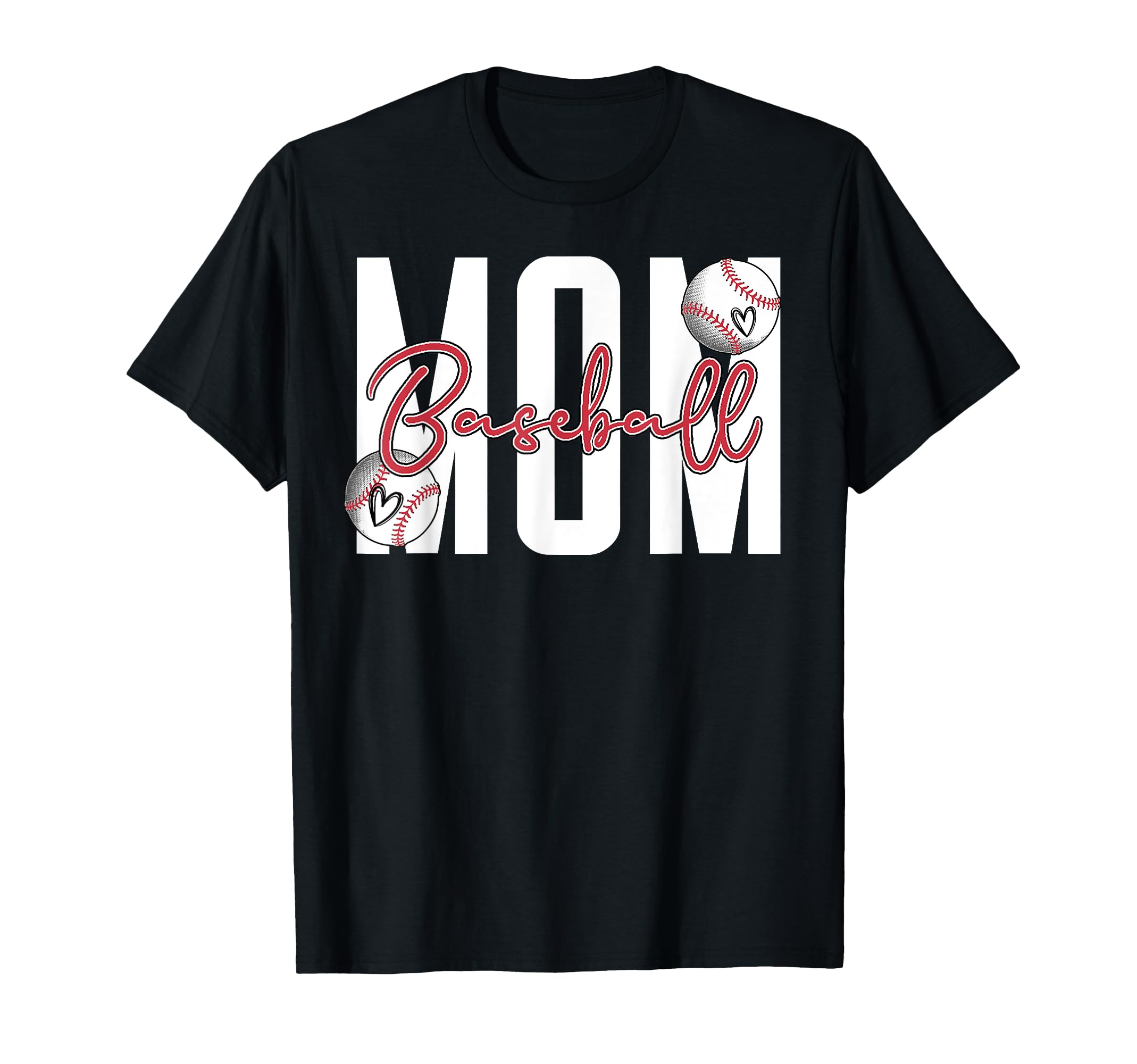 Baseball Mom Letter Mama Mothers Day T-Shirt - Trendy Graphic Unisex - T-Shirt, Sweatshirt, Hoodie