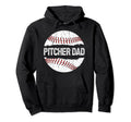 Pitcher Dad Baseball Pitcher Dad Hoodie - Minimalist Print Men Women - T-Shirt, Sweatshirt, Hoodie