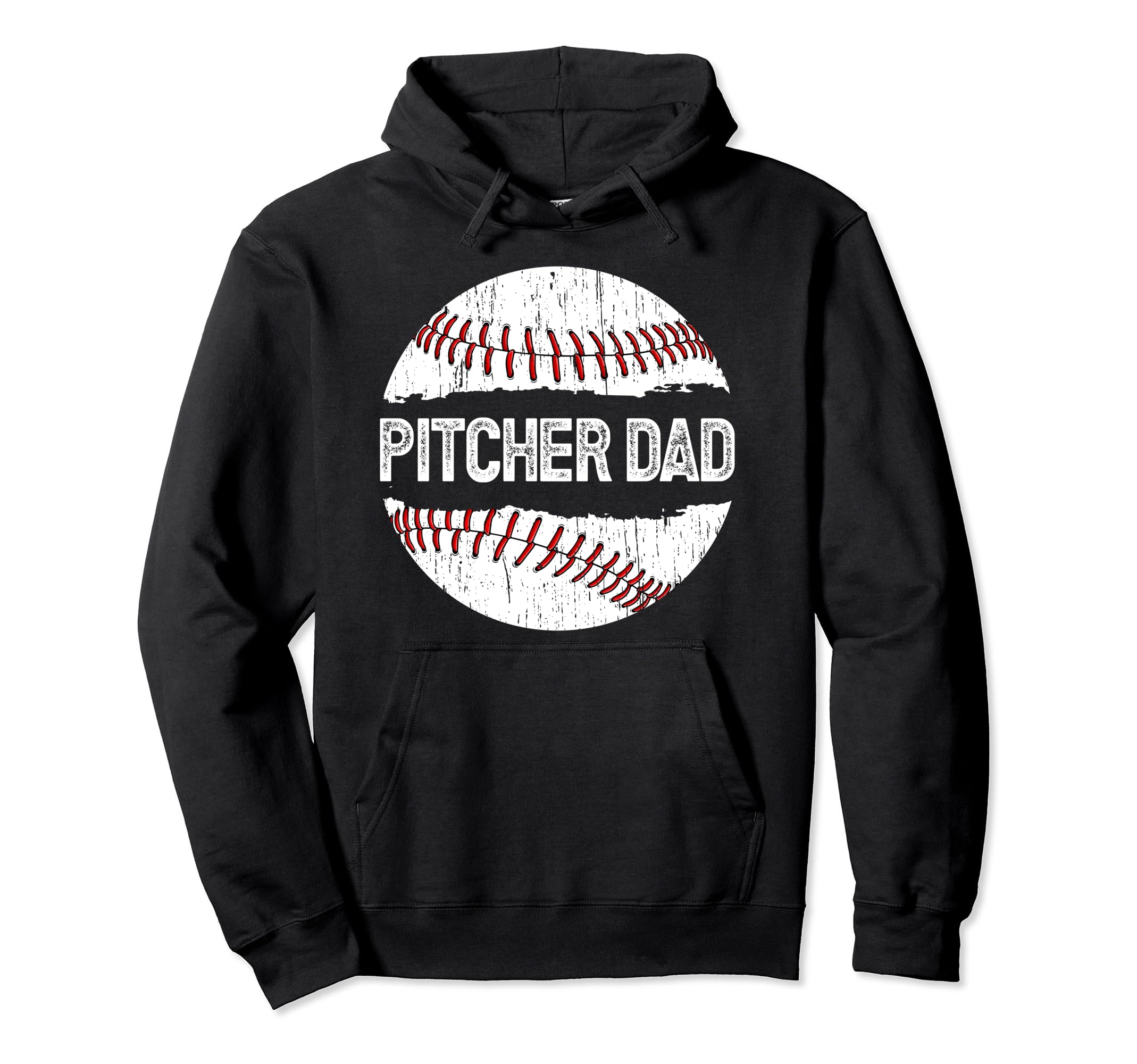 Pitcher Dad Baseball Pitcher Dad Hoodie - Minimalist Print Men Women - T-Shirt, Sweatshirt, Hoodie