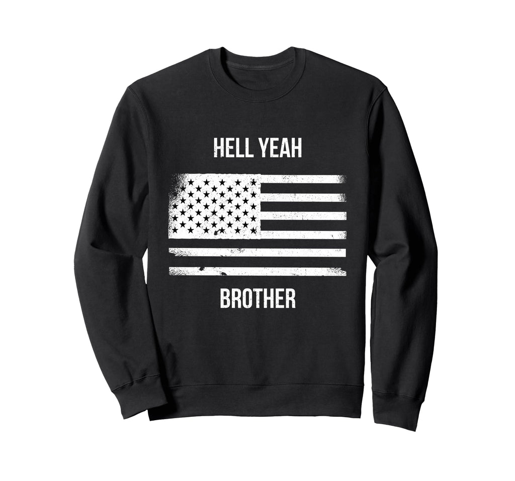 Us American Flag Distressed Hell Yeah Sweatshirt - Custom Art Print Unisex - T-Shirt, Sweatshirt, Hoodie