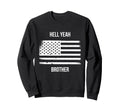 Us American Flag Distressed Hell Yeah Sweatshirt - Custom Art Print Unisex - T-Shirt, Sweatshirt, Hoodie