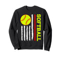 American Flag Baseball Softball Sweatshirt - Custom Art Print Men Women - T-Shirt, Sweatshirt, Hoodie