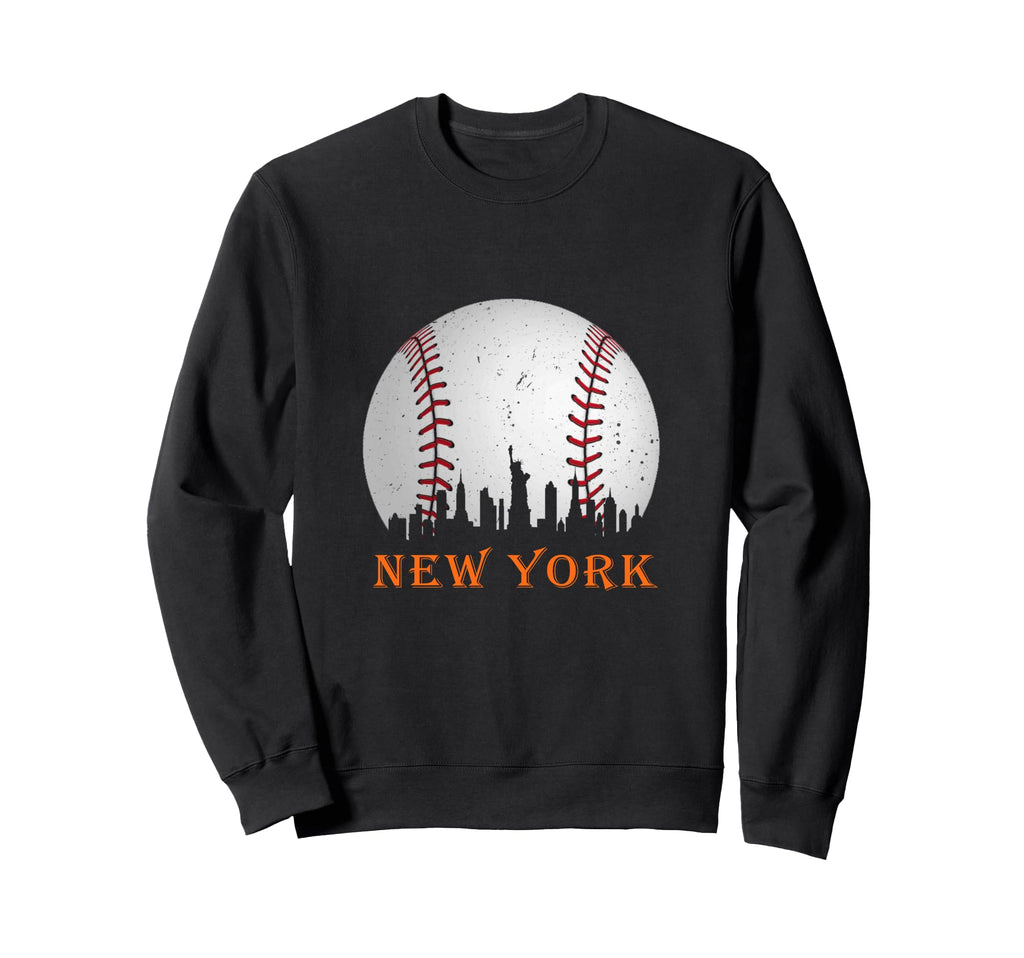 New York Ny Skyline Baseball Met Sweatshirt - Graphic Print Men Women - T-Shirt, Sweatshirt, Hoodie
