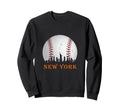 New York Ny Skyline Baseball Met Sweatshirt - Graphic Print Men Women - T-Shirt, Sweatshirt, Hoodie
