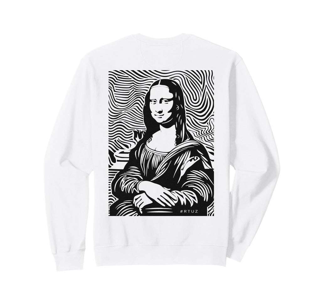 Mona Lisa Art Y2K Back Streetwear Sweatshirt - Trendy Graphic Unisex - T-Shirt, Sweatshirt, Hoodie