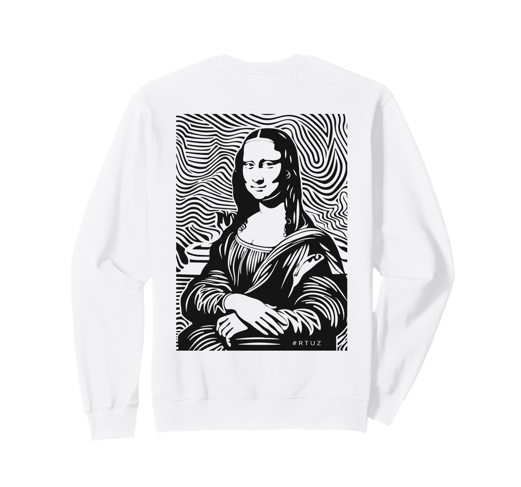 Mona Lisa Art Y2K Back Streetwear Sweatshirt - Trendy Graphic Unisex - T-Shirt, Sweatshirt, Hoodie