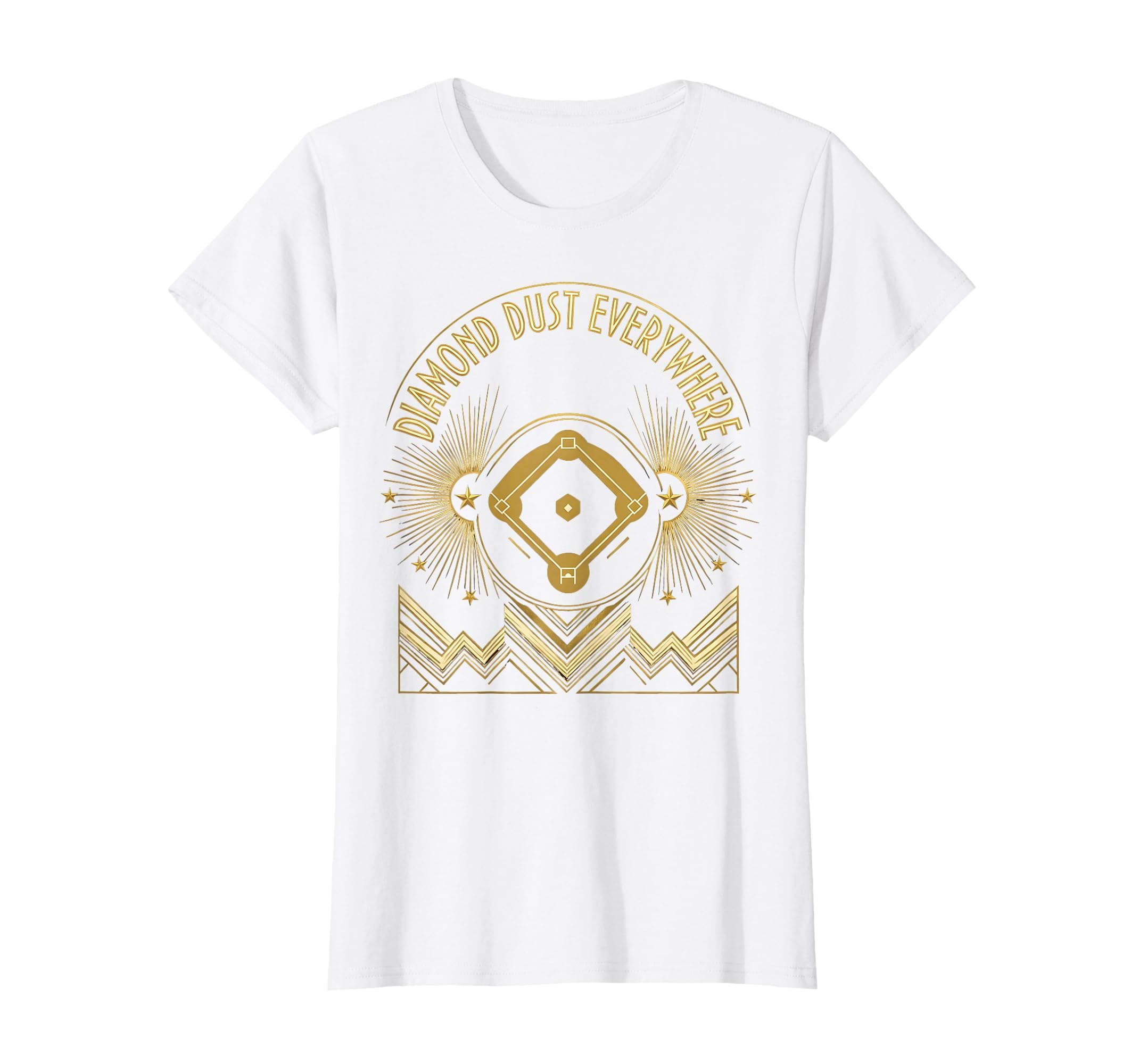 Diamond Dust Everywhere Baseball Mom T-Shirt - Graphic Print Men Women - T-Shirt, Sweatshirt, Hoodie