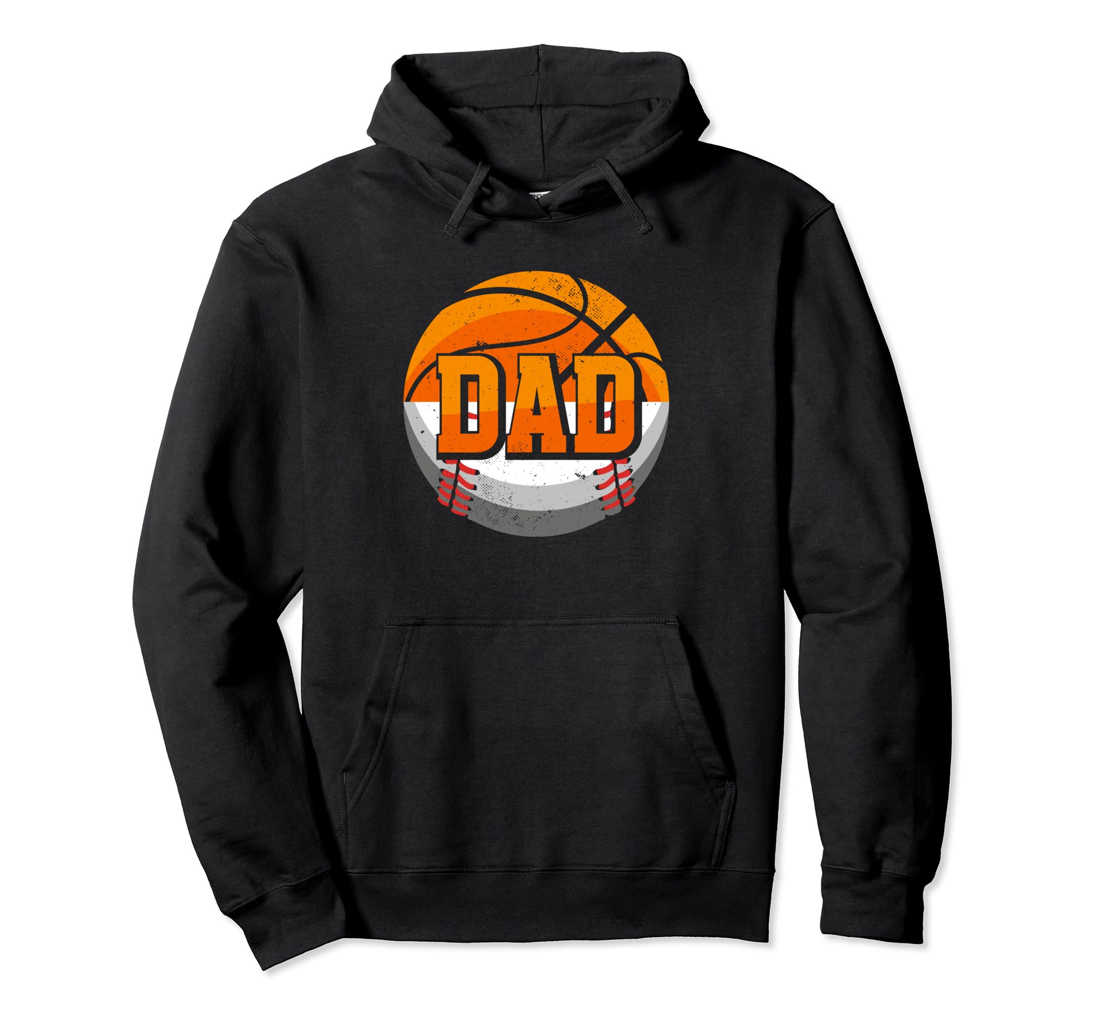 Dad Basketball Baseball Father Hoops Hoodie - Trendy Graphic for Adults - T-Shirt, Sweatshirt, Hoodie