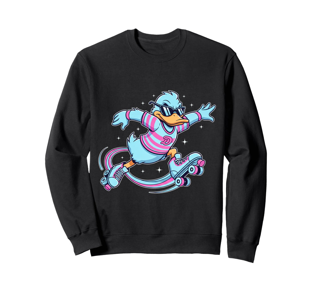 Funny Duck Roller Skates Skater Sweatshirt - Streetwear Style Men Women - T-Shirt, Sweatshirt, Hoodie