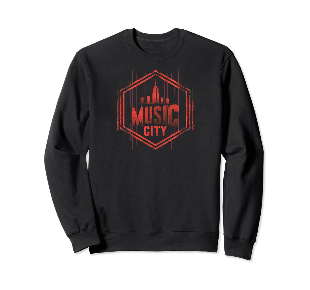Music City Grit 90S Grunge Sweatshirt - Custom Art Print Men Women - T-Shirt, Sweatshirt, Hoodie