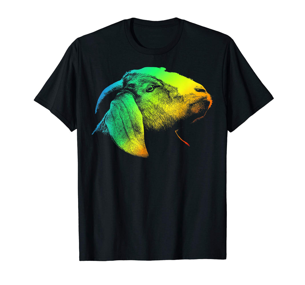 Boer Goat Colorful Rainbow T-Shirt - Custom Art Print Unisex - T-Shirt, Sweatshirt, Hoodie